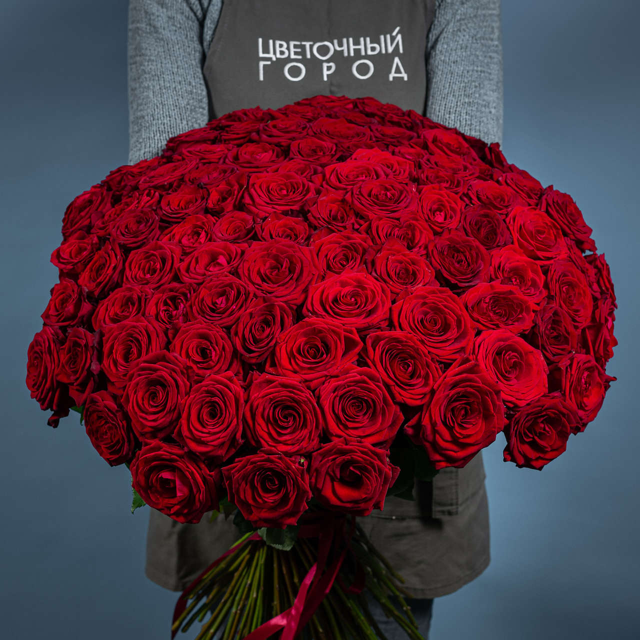 Букет 101 красной розы 65-70см