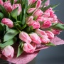 Букет из 45 розовых тюльпанов