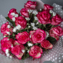 Букет 15 розовых экадорских роз 55-60 см
