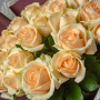 Букет из 19 российских светлых роз