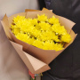 Букет из 5-и жёлтых кустовых хризантем 