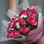 Букет 15 розовых экадорских роз 55-60 см